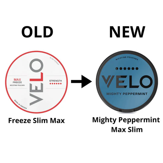 ❄️ VELO Mighty Peppermint Max – 17 mg de nicotine par sachet